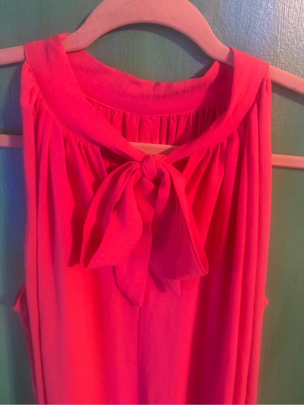 Plus Sized Women’s Halter High-Low Ruffle-Hem Maxi Dress in Vibrant Pink NEW